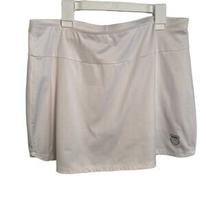 K-Swiss Skort Womens Size Large White Tennis Golf Skirt Shorts L